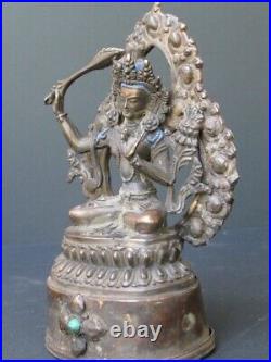 Manjushree en Bronze Tibet Népal