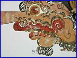 Marionnette wayang kulit silhouette theatre ombres figurine antique indonesien