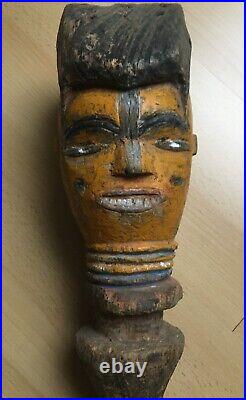 Marotte Kuyu de la RDC 48,5 cm. Epoque colonial/Art africain/African art