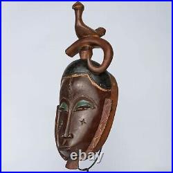 Masque Africain Ancien, Art Africain, Masque Yaoure, Baoule, Côte D'ivoire -d123