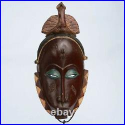 Masque Africain Ancien, Art Africain, Masque Yaouré, Baoulé, Côte D'ivoire -d154