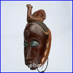 Masque Africain Ancien, Art Africain, Masque Yaouré, Baoulé, Côte D'ivoire -d154