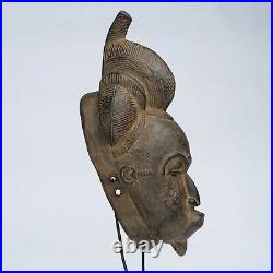 Masque Africain, Art Tribal Ancien Africain, Masque Baoulé, Rci D148