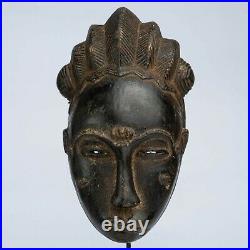 Masque Africain, Art Tribal Ancien Africain, Masque Baoulé, Rci D161