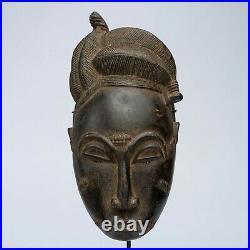 Masque Africain, Art Tribal Ancien Africain, Masque Baoulé, Rci D163