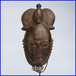 Masque Africain, Art Tribal Ethnique Africain, Masque Baoulé, Rci D150
