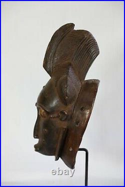 Masque Africain, Art Tribal Premier Africain, Masque Baoule, Baule Mask D119c