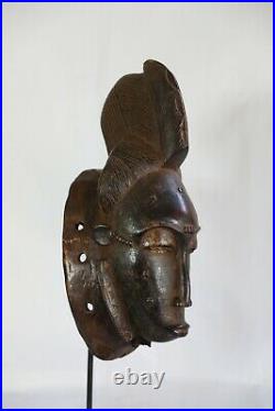 Masque Africain, Art Tribal Premier Africain, Masque Baoule, Baule Mask D119c