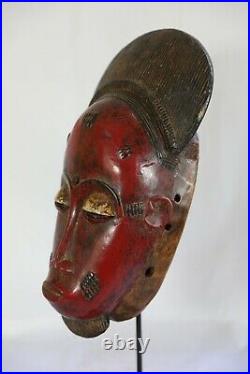 Masque Africain, Art Tribal Premier Africain, Masque Baoule, Baule Mask D123c
