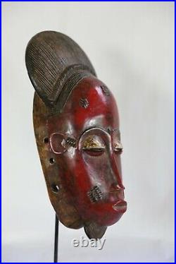 Masque Africain, Art Tribal Premier Africain, Masque Baoule, Baule Mask D123c