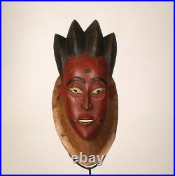 Masque Africain, Art Tribal Premier Africain, Masque Baoule, Baule Mask D128c