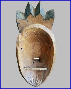 Masque Africain, Art Tribal Premier Africain, Masque Baoule, Baule Mask D128c