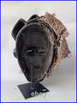 Masque Africain Noir Pounou Bois Punu Black Mask Wood