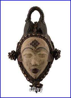 Masque Africain Punu Pounou Gabon Art tribal rituel ethnique -AF1159