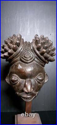 Masque Bamileke Art Tribal Africain Ancien Statuette Africaine Masque Afrique