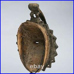 Masque Baoulé Ancien, Côte D'ivoire, Art Tribal Premier Ancien Africain D029c