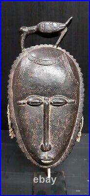 Masque Baoulé Cote D'ivoire Art Tribal Ancien Statuette Africaine Masque