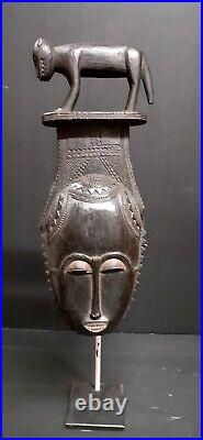 Masque Baoulé Cote D'ivoire Art Tribal Ancien Statuette Africaine Masque