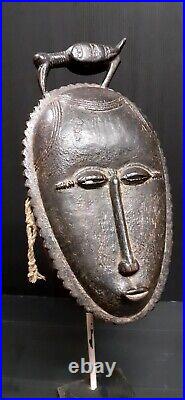 Masque Baoulé Cote D'ivoire Art Tribal Ancien Statuette Africaine Masque