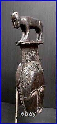 Masque Baoulé Cote D'ivoire Art Tribal Ancien Statuette Africaine Masque