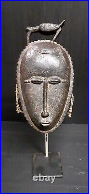 Masque Baoulé Cote D'ivoire Art Tribal Ancien Statuette Africaine Masque