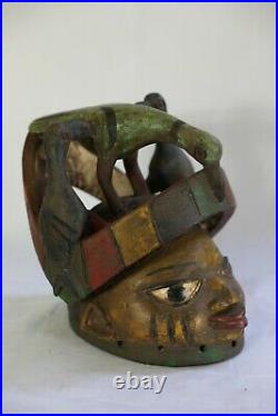 Masque Gelede Yorouba, Gelede Yoruba Mask, Art Tribal Premier Africain -d084c