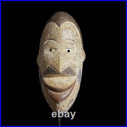 Masque Igbo à suspendre au mur, objets de collection d'art traditionnel