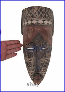 Masque Kuba Ngaady mwaash africain RDC bois 40 cm Art ethnique coutumier 17250