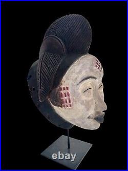 Masque Pounou Art Tribal Africain Ancien Statuette Africaine Masque Afrique