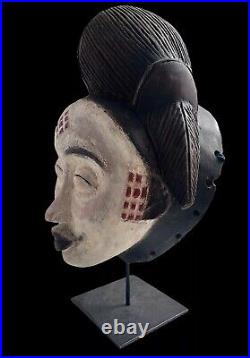 Masque Pounou Art Tribal Africain Ancien Statuette Africaine Masque Afrique