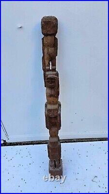 Masque Statuette africain Art Tribal 103cm