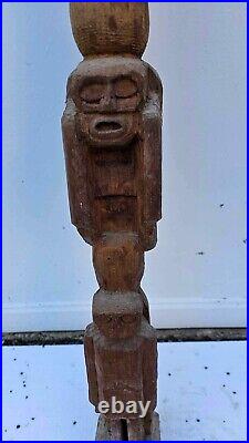 Masque Statuette africain Art Tribal 103cm