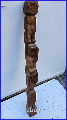 Masque Statuette africain Art Tribal 103cm