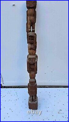 Masque Statuette africain Art Tribal 103cm