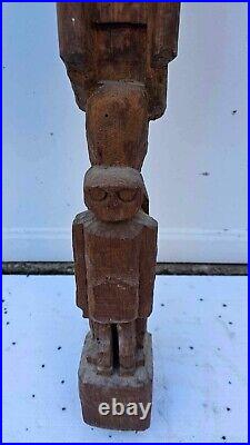 Masque Statuette africain Art Tribal 103cm