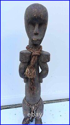 Masque Statuette africain Art Tribal 71cm