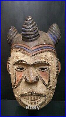 Masque africain Igbo Nigeria Art ethnique tribal 32cm De Longueur Ou Hauteur