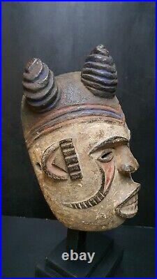 Masque africain Igbo Nigeria Art ethnique tribal 32cm De Longueur Ou Hauteur