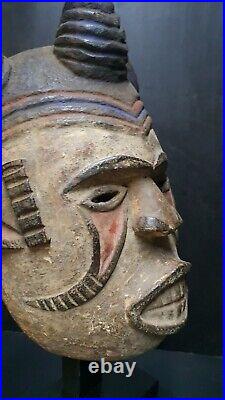 Masque africain Igbo Nigeria Art ethnique tribal 32cm De Longueur Ou Hauteur