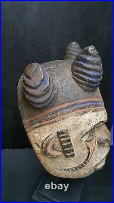 Masque africain Igbo Nigeria Art ethnique tribal 32cm De Longueur Ou Hauteur