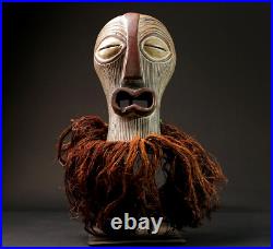 Masque africain antiquités tribal visage songye kifwebe masque en bois