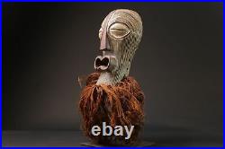 Masque africain antiquités tribal visage songye kifwebe masque en bois