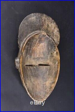 Masque africain baoulé de réjouissance mblo de Côte d'Ivoire en bois 2019-006