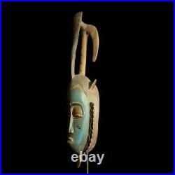 Masque africain de la tribu Guru Tribe Art vintage Baule Mask Wall Tribal-9822