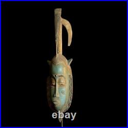 Masque africain de la tribu Guru Tribe Art vintage Baule Mask Wall Tribal-9822