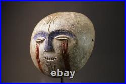 Masque africain en bois ancien masque igbo masque visage bois sculpté main vi