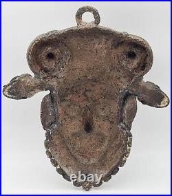 Masque bronze Africain représentant Divinité African Bronze Divinity Mask