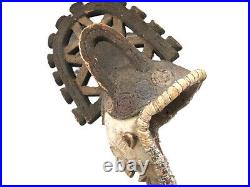 Masque casque africain ancien Igbo Agbogo mwo grande taille Nigeria