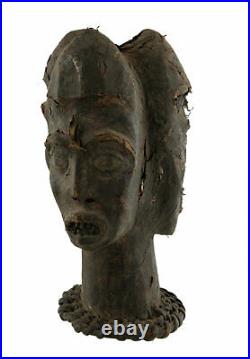Masque cimier Ekoï Ejagham Africain Nigeria Art coutumier Exceptionnel 17149