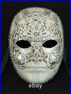 Masque de Venise Volto Macrame Argente Homme Carnaval Vénitien 219